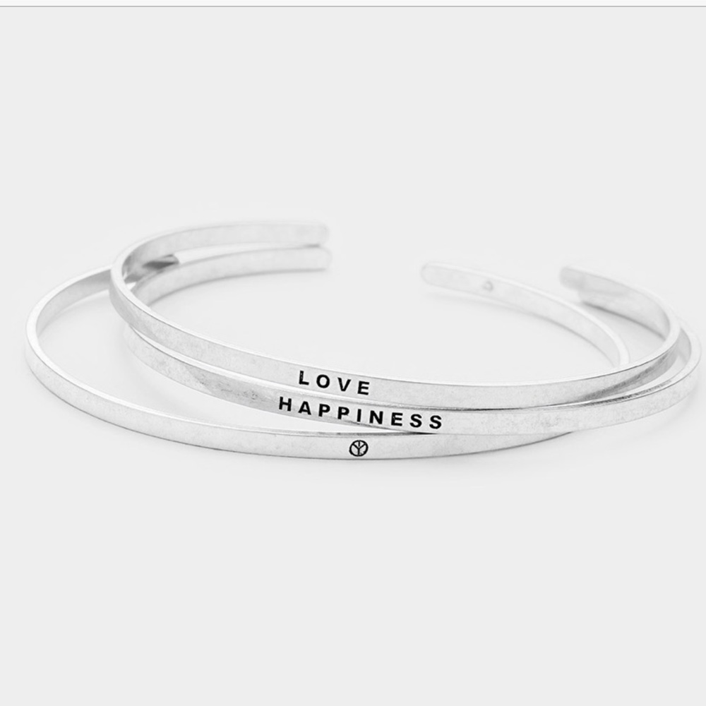 3/$30 Love Happiness Peace Bracelet Set - Picture 1 of 3